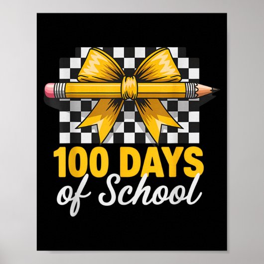 Poster Fun 100 Days Teacher Celebration School Clroom Sty (Devant)