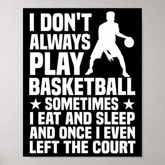 Poster Fun Basket-Ball Conception Pour Hommes Femmes Bask (Devant)