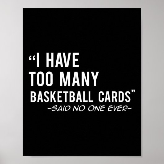 Poster Fun Basketball Cartes Collector Cadeau (Devant)