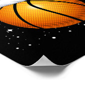 Poster Fun Basketball Reindeer Santa Hat Noël (Coin)