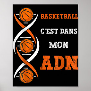 Poster Fun Basketball Son Dans Mon Dna Basketball
