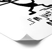 Poster Fun Black Chat Mème Drôle Chat Puns (Coin)