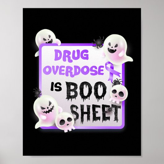 Poster Fun Boo Halloween Ghost La surdose de médicament e (Devant)