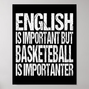 Poster Fun Bysketbyll Citation Anglais Est Important Joue