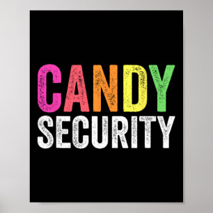 Poster Fun Candy Sécurité Costume d'Halloween