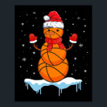 Poster Fun Christmas Basket Père Noël Snowman<br><div class="desc">Fun Christmas Basket Père Noël Snowman</div>