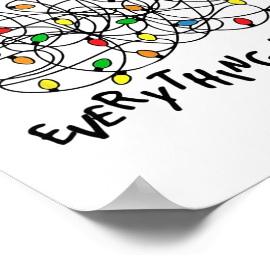 Poster Fun Christmas Lights Its Fine Im Fine Everything I (Coin)