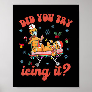 Poster Fun Christmas Nurse Gingerbread Homme Avez-Vous Es