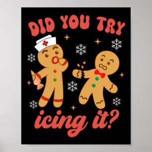 Poster Fun Christmas Nurse Gingerbread Homme Avez-Vous Es