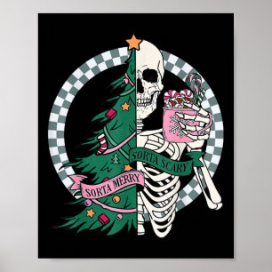 Poster Fun Christmas Sorta Merry Sorta Scandale Skeleton