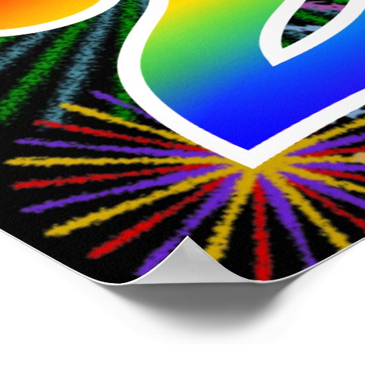 Poster Fun "CLASSE DE 2023" Félicitations (Fireworks) (Coin)