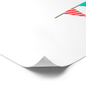 Poster Fun Coussin coloré drapeaux Joyeux fête d'annivers (Coin)