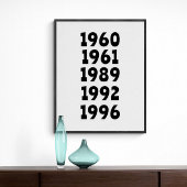 Poster Fun Custom Family 5 Anniversaire Signer l'affiche