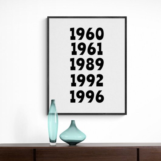 Poster Fun Custom Family 5 Anniversaire Signer l'affiche