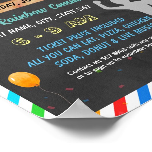 Poster Fun Day en modèle scolaire (Coin)