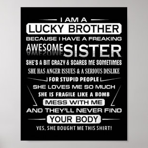 Poster Fun De Noël Pour Frère De Soeur 1