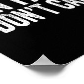 Poster Fun Fact I Don't Care Funny Men Women Sarcastic  (Coin)