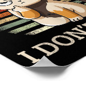 Poster Fun Fact Je m'en fiche - Funny Kitten Fact I Dont  (Coin)