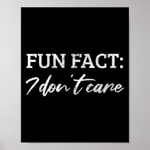 Poster Fun Fact Je ne m'en soucie pas - Funny Fact Je ne