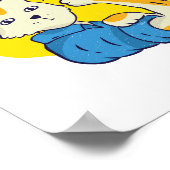 Poster Fun Feminist Rose Riveter CAT PERSIST résister (Coin)