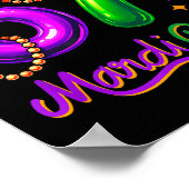 Poster Fun Festive 67 Mardi Gras Party Balloons Beads Mas (Coin)