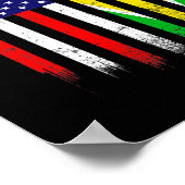 Poster Fun Guyana Drapeau américain Drapeau Hommes Femmes (Coin)