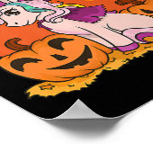 Poster Fun Halloween Witchy Unicorn Cute (Coin)