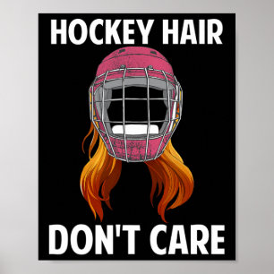 Poster Fun Hockey Hair s'en fiche Wintersports Female Hoc
