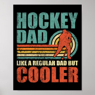 Poster Fun Hockey Papa Comme Un Père Régulier Mais Un Pèr