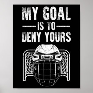 Poster Fun Hockey sur glace Goalie Design Enfants Hommes