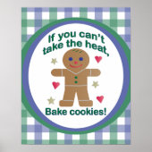 Poster Fun "If You Can't Take the Heat" Gingerbread Man (Devant)