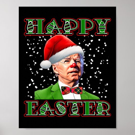 Poster Fun Joe Biden Christmas Confused Easter Biden  (Devant)