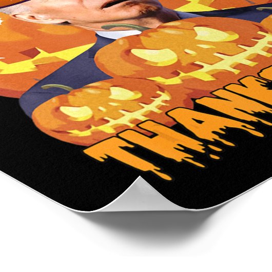 Poster Fun Joe Biden Confond Joyeux Thanksgiving Hall (Coin)