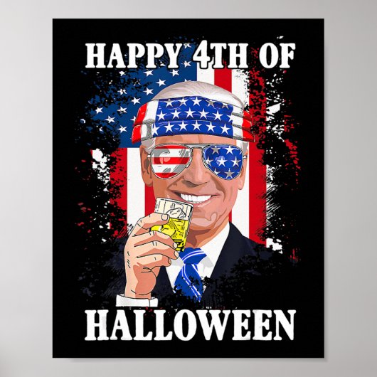 Poster Fun Joe Biden Happy Halloween Confus le Juillet (Devant)