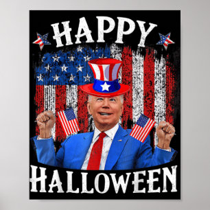 Poster Fun Joe Biden Happy Halloween For Fourth Of July