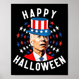 Poster Fun Joe Biden Heureux Halloween Pour Le 4 Juillet 