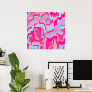 Poster Fun Magenta Abstrait