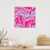 Poster Fun Magenta Abstrait (Cuisine)