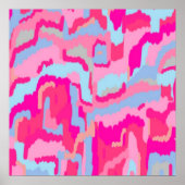 Poster Fun Magenta Abstrait (Devant)