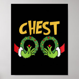 Poster Fun Matching Châtaignes Couples Noël Famille Ho