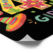Poster Fun Mexican Theme Party 4Anniversaire Fiesta 4 ans (Coin)