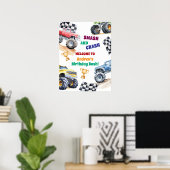 Poster Fun Monster Trucks Birthday Party Welcome (Bureau à domicile)