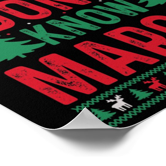 Poster Fun Noël Je ne connais pas Margo (Coin)