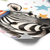 Poster Fun Party Animaux 1er anniversaire Bienvenue (Coin)