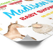 Poster Fun Party Barnyard Baby shower animal de ferme Bie (Coin)