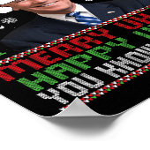Poster Fun Père Noël Joe Biden Merry Euh Noël laid (Coin)