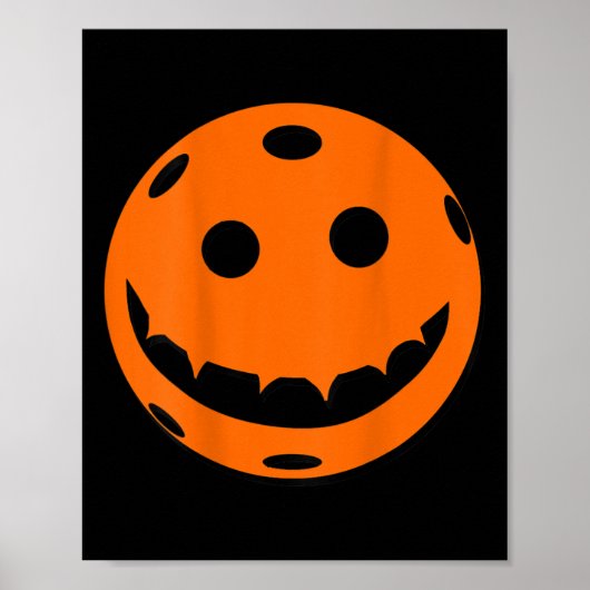 Poster Fun Pickleball Halloween Citrouille Retour Imprime (Devant)
