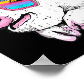 Poster Fun Pig Piglet Unicorn Horn Glasses mignonne Farm  (Coin)