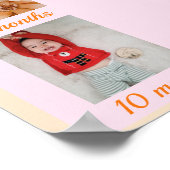 Poster Fun Pink Première année Photos mensuelles (Coin)