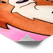 Poster Fun Police aquarelle Corgi (Coin)